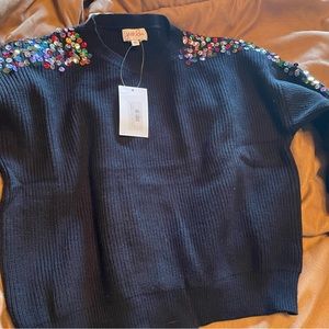Black Sequins Sweater
